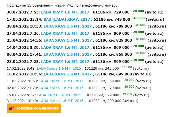 Осмотр Lada XRay 2017 г.в. 61.186 км.